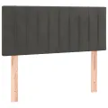 cadre de lit et matelas Gris foncé 90x190 cm Velours