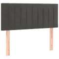cadre de lit et matelas et LED Gris foncé 90x190cm