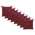 Chaises de jardin 8 pcs avec coussins Bois de teck massif