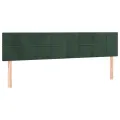 Cadre de lit avec tête de lit vert foncé 120x190 cm velours