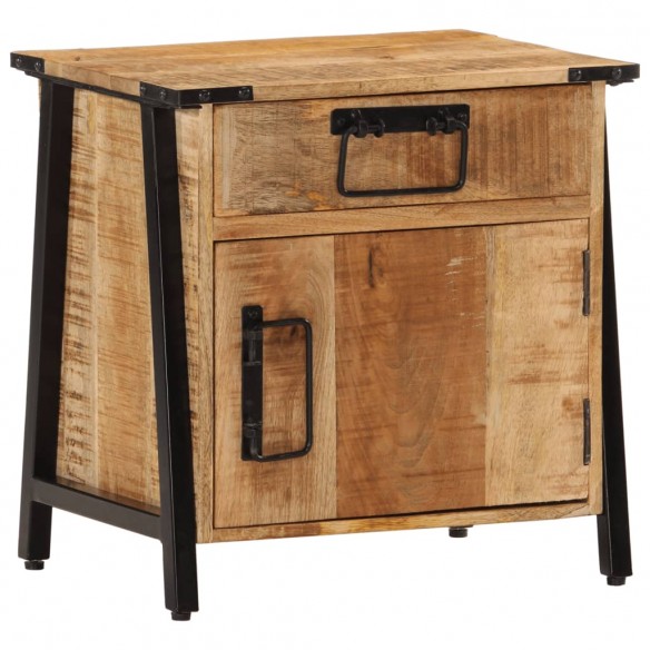 Table de chevet 40x30x42 cm bois de manguier massif