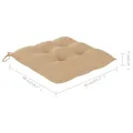 Chaises à dîner d'extérieur 3 pcs avec coussins Acacia massif