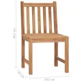 Chaises de jardin 2 pcs avec coussins Bois de teck massif