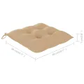 Chaises à dîner d'extérieur 6 pcs avec coussins Acacia massif
