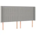 cadre de lit matelas LED Gris clair 200x200 cm Tissu