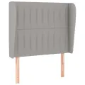 cadre de lit avec matelas Gris clair 100x200cm Tissu