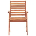Chaises à dîner d'extérieur 3 pcs avec coussins Acacia massif