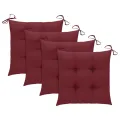 Chaises à dîner d'extérieur 4 pcs avec coussins Acacia massif