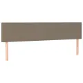 cadre de lit et matelas et LED Taupe 200x200cm Tissu