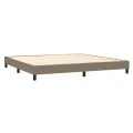 cadre de lit avec matelas Taupe 200x200 cm Tissu