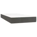 cadre de lit et matelas gris foncé 120x190cm velours