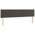 cadre de lit et matelas gris foncé 120x190cm velours