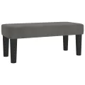 cadre de lit et matelas gris foncé 120x190cm velours