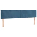Cadre de lit avec tête de lit bleu foncé 120x190 cm velours