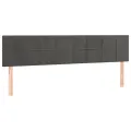 Cadre de lit avec tête de lit gris foncé 120x190 cm velours