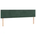 Cadre de lit avec tête de lit vert foncé 120x190 cm velours