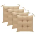 Chaises à dîner de jardin avec coussins 3 pcs Acacia massif