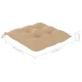 Chaises à dîner de jardin avec coussins 3 pcs Acacia massif