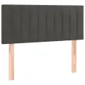 cadre de lit et matelas Gris foncé 90x200 cm Velours