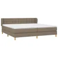 cadre de lit avec matelas Taupe 200x200 cm Tissu