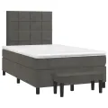 cadre de lit et matelas gris foncé 120x190cm velours