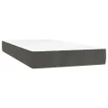 cadre de lit et matelas gris foncé 120x190cm velours