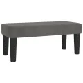 cadre de lit et matelas gris foncé 120x190cm velours