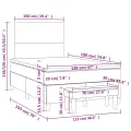 cadre de lit et matelas gris foncé 120x190cm velours