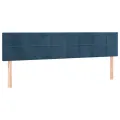 Cadre de lit avec tête de lit bleu foncé 120x190 cm velours