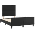 Cadre de lit avec tête de lit noir 120x190 cm similicuir