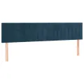 Cadre de lit avec tête de lit bleu foncé 120x190 cm velours