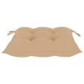 Chaises de jardin 8 pcs avec coussins beige Bois de teck solide