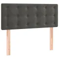 cadre de lit et matelas Gris foncé 120x200cm Velours