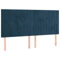Têtes de lit 4 pcs Bleu foncé 90x5x78/88 cm Velours