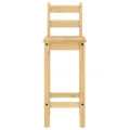 Chaises de bar 2 pcs bois de pin solide