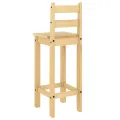 Chaises de bar 2 pcs bois de pin solide