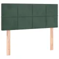 cadre de lit avec matelas vert foncé 120x190 cm