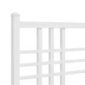 Cadre de lit métal avec tête de lit/pied de lit blanc 183x213cm
