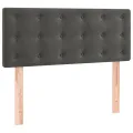 cadre de lit avec matelas LED Gris foncé 100x200 cm
