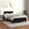 cadre de lit avec matelas noir 120x190 cm velours