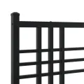Cadre de lit métal avec tête de lit/pied de lit noir 107x203 cm