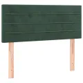 cadre de lit avec matelas vert foncé 120x190 cm