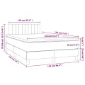 cadre de lit et matelas gris foncé 120x190cm velours