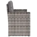 Banc de jardin avec coussins Gris 105 cm Résine tressée