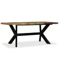 Table de salle à manger Bois massif recyclé Acier 180 cm
