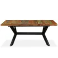 Table de salle à manger Bois massif recyclé Acier 180 cm
