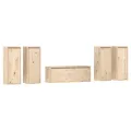 Meubles TV 5 pcs Bois massif de pin