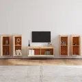 Meubles TV 5 pcs Bois massif de pin
