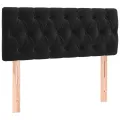 cadre de lit avec matelas noir 120x190 cm velours
