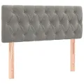cadre de lit et matelas gris clair 120x190cm velours